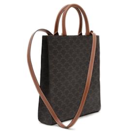 Céline-Celine Vertical Cabas 2WAY Bag Small-Brown,Black