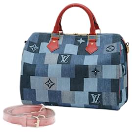 Louis Vuitton-Louis Vuitton Monogram Denim Patchworks Speedy Bandouliere 30 2WAY Bag-Other