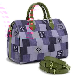 Louis Vuitton-Louis Vuitton Monogram Denim Patchworks Speedy Bandouliere 30 2WAY Bag-Other