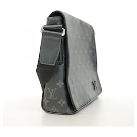 Louis Vuitton-Louis Vuitton Monogram Eclipse District PM NM M44000 Shoulder Bag-Black