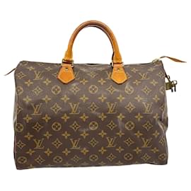 Louis Vuitton-Louis Vuitton Monogram Speedy 35 Handbag-Brown
