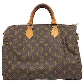 Louis Vuitton-Louis Vuitton Monogram Speedy 35 Handbag-Brown