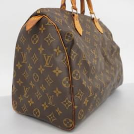 Louis Vuitton-Louis Vuitton Monogram Speedy 35 Handbag-Brown
