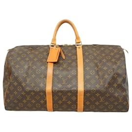 Louis Vuitton-Louis Vuitton Monogram Keepall 55 Boston Bag-Brown