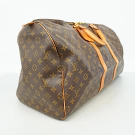 Louis Vuitton-Louis Vuitton Monogram Keepall 55 Boston Bag-Brown