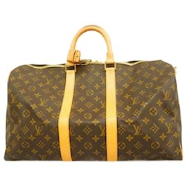 Louis Vuitton-Louis Vuitton Boston Bag Monogram Keepall Bandouliere 45-Brown