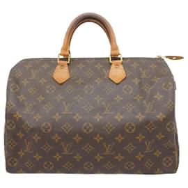 Louis Vuitton-Louis Vuitton Monogram Speedy 35 Handbag-Brown