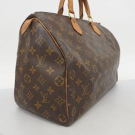 Louis Vuitton-Louis Vuitton Monogram Speedy 35 Handbag-Brown