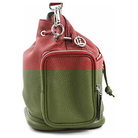 Fendi-Sac à épaule en cuir Montresor de Fendi-Rouge,Bordeaux
