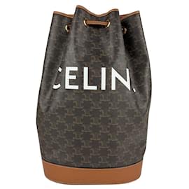 Céline-Celine Triomphe Medium Sailor Shoulder Bag-Brown