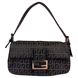Fendi-Fendi Zucchino Mamma Bucket Handbag-Brown