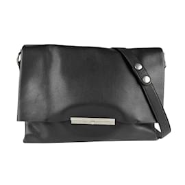 Céline-Celine Blade Leather Shoulder Bag-Black