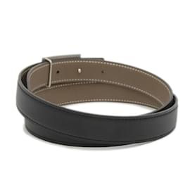 Hermès-Hermes Collier de Chien Reversible Belt-Black