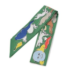 Hermès-Hermes Twilly Scarf - Thousand and One Rabbits-Other