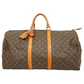 Louis Vuitton-Louis Vuitton Boston Bag Monogram Keepall 55-Brown