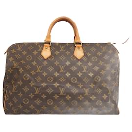 Louis Vuitton-Louis Vuitton Monogram Speedy 40 Handbag-Brown