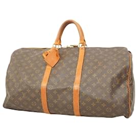 Louis Vuitton-Louis Vuitton Monogram Keepall 55 Boston Bag-Brown