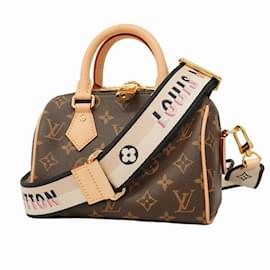 Louis Vuitton-Louis Vuitton Monogram Speedy Bandouliere 20 Handbag-Brown,Black