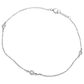 Tiffany & Co-Pulseira charm Tiffany em platina com diamantes-Outro