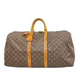 Louis Vuitton-Louis Vuitton Monogram Keepall 55 Boston Bag-Brown