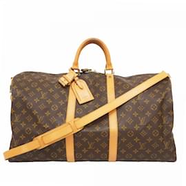 Louis Vuitton-Louis Vuitton Boston Bag Monogram Keepall Bandouliere 55-Brown