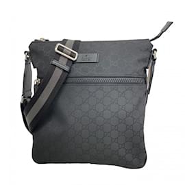 Gucci-Gucci Shoulder Bag GG Nylon 449184-Brown,Black