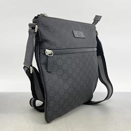 Gucci-Gucci Shoulder Bag GG Nylon 449184-Brown,Black