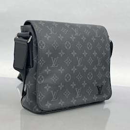 Louis Vuitton-Louis Vuitton Monogram Eclipse District PM NM M44000 Shoulder Bag-Black