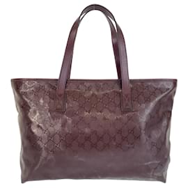 Gucci-Gucci GG Imprime Purple Wine Red Tote Bag-Dark red,Purple