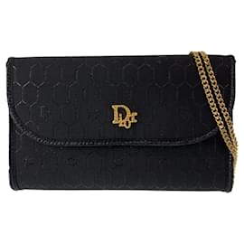 Christian Dior-Christian Dior Vintage Honeycomb Pattern Shoulder Bag-Navy blue