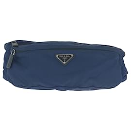 Prada-Prada Tessuto Triangle Logo Plate Waist Bag-Black,Navy blue