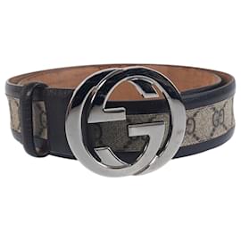Gucci-Gucci Interlocking Belt-Brown