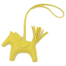 Hermès-Hermes Rodeo PM Bag Charm in Lime-Golden