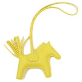 Hermès-Hermes Rodeo PM Bag Charm in Lime-Golden