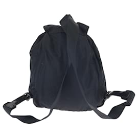 Prada-Prada Tessuto Triangle Logo Plate Backpack-Black