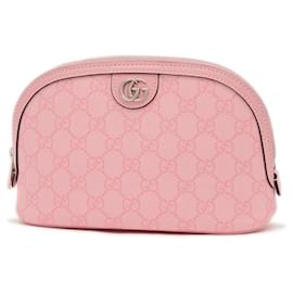 Gucci-Gucci GG Supreme Small Case Pouch-Pink