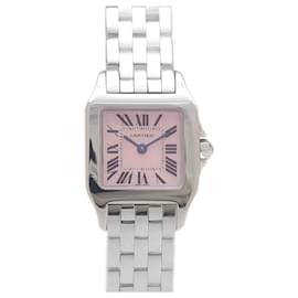 Cartier-Cartier Santos de Pink Shell Dial Ladies Wristwatch-Pink