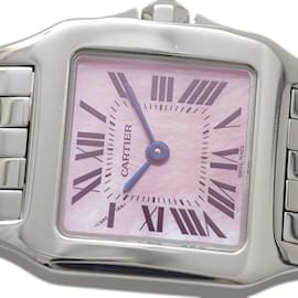 Cartier-Cartier Santos de Pink Shell Dial Ladies Wristwatch-Pink