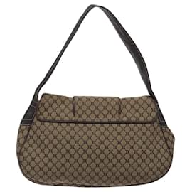 Céline-CELINE Macadam Canvas Shoulder Bag Brown Auth MX053-Brown