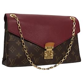 Louis Vuitton-LOUIS VUITTON Monogram Pallas Shoulder Bag M41200 LV Auth 117179A-Monogram