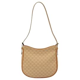 Céline-CELINE Macadam Canvas Shoulder Bag PVC Beige Gold Auth yk17723A-Beige,Golden