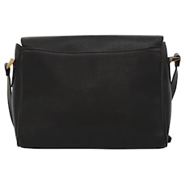 Autre Marque-Burberrys Shoulder Bag Leather Black Gold Auth ep8502-Black,Golden