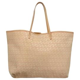 Fendi-Sac fourre-tout en toile Zucchino FENDI rose doré Auth BD850-Rose,Doré