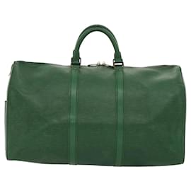 Louis Vuitton-LOUIS VUITTON Epi Keepall 50 Boston Bag Green M42964 LV Auth 115513-Green