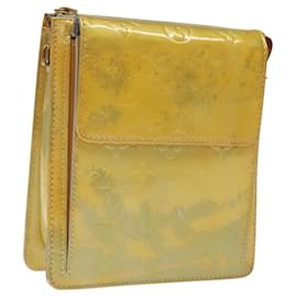Louis Vuitton-LOUIS VUITTON Monogram Vernis Motto Accessory Pouch Gris M91030 LV Auth MX171-Grey