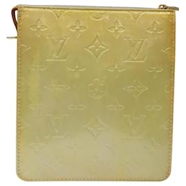 Louis Vuitton-LOUIS VUITTON Monogram Vernis Motto Accessory Pouch Gris M91030 LV Auth MX171-Grey