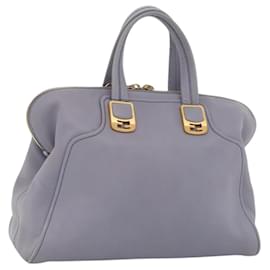 Fendi-Sac à main FENDI caméléon en cuir 2 voies bleu clair or Auth BD1654-Doré,Bleu clair