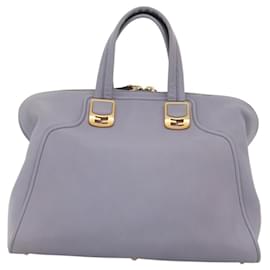 Fendi-Sac à main FENDI caméléon en cuir 2 voies bleu clair or Auth BD1654-Doré,Bleu clair