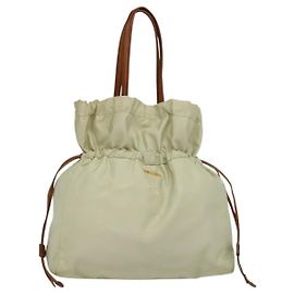 Borsa a Spalla PRADA Nylon Beige Oro Auth MX164 Beige D'oro