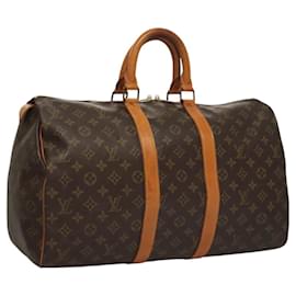 Louis Vuitton-LOUIS VUITTON Monogram Keepall 45 Boston Bag M41428 LV Auth yk17728-Monogram